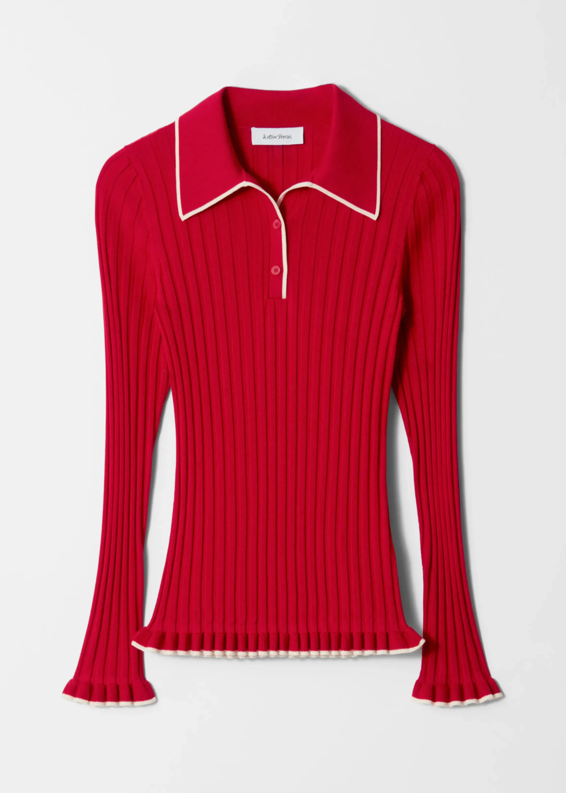 Rippstrick-Poloshirt