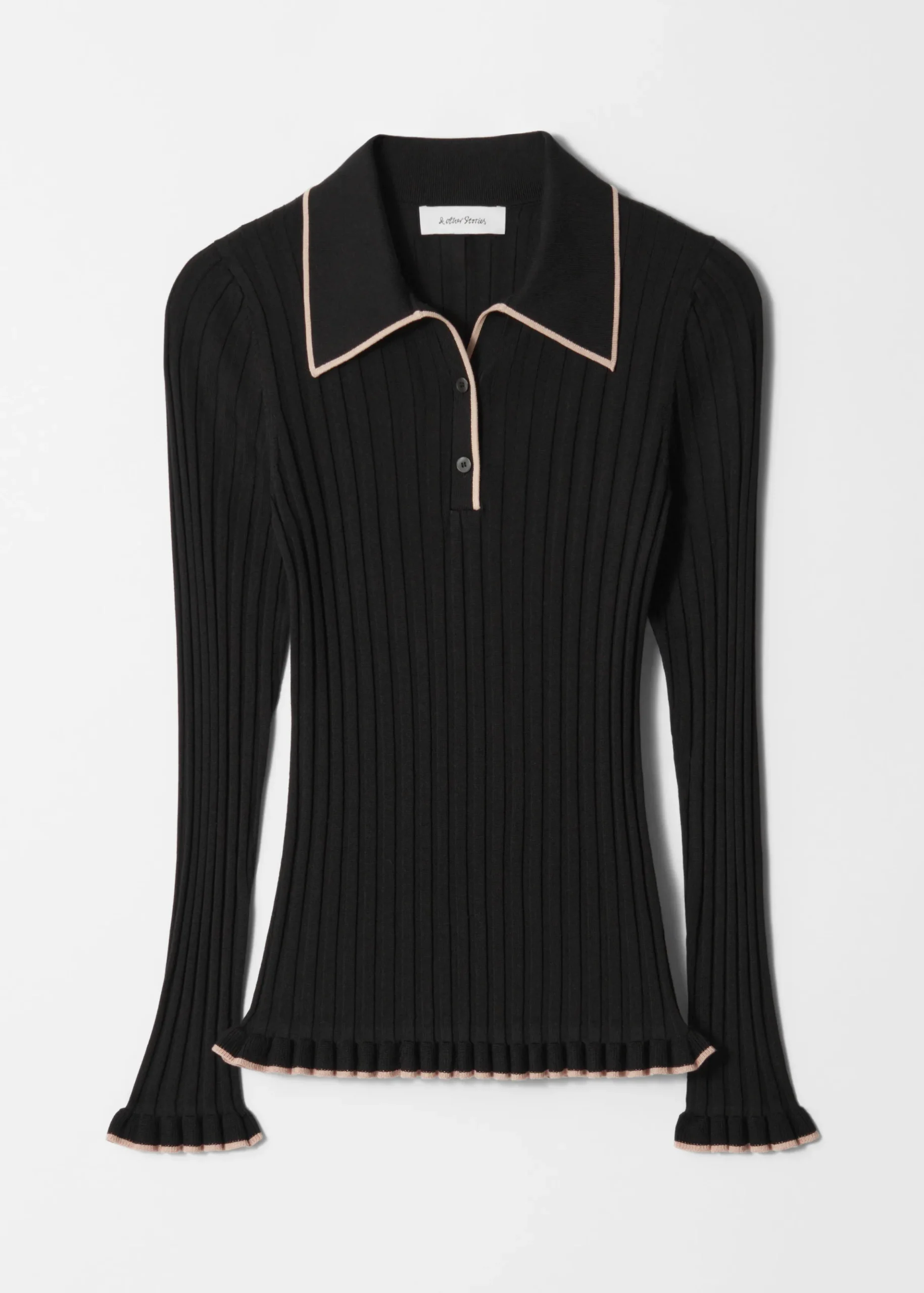 Rippstrick-Poloshirt