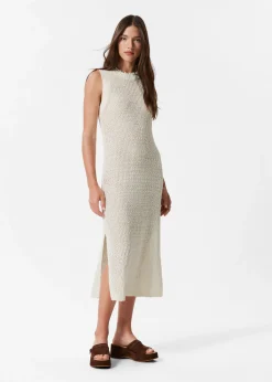 Ärmelloses Midikleid aus Seidenmischung