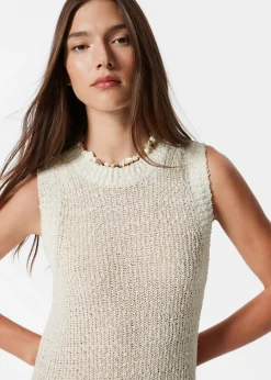 Ärmelloses Midikleid aus Seidenmischung