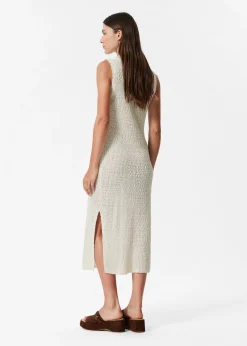 Ärmelloses Midikleid aus Seidenmischung