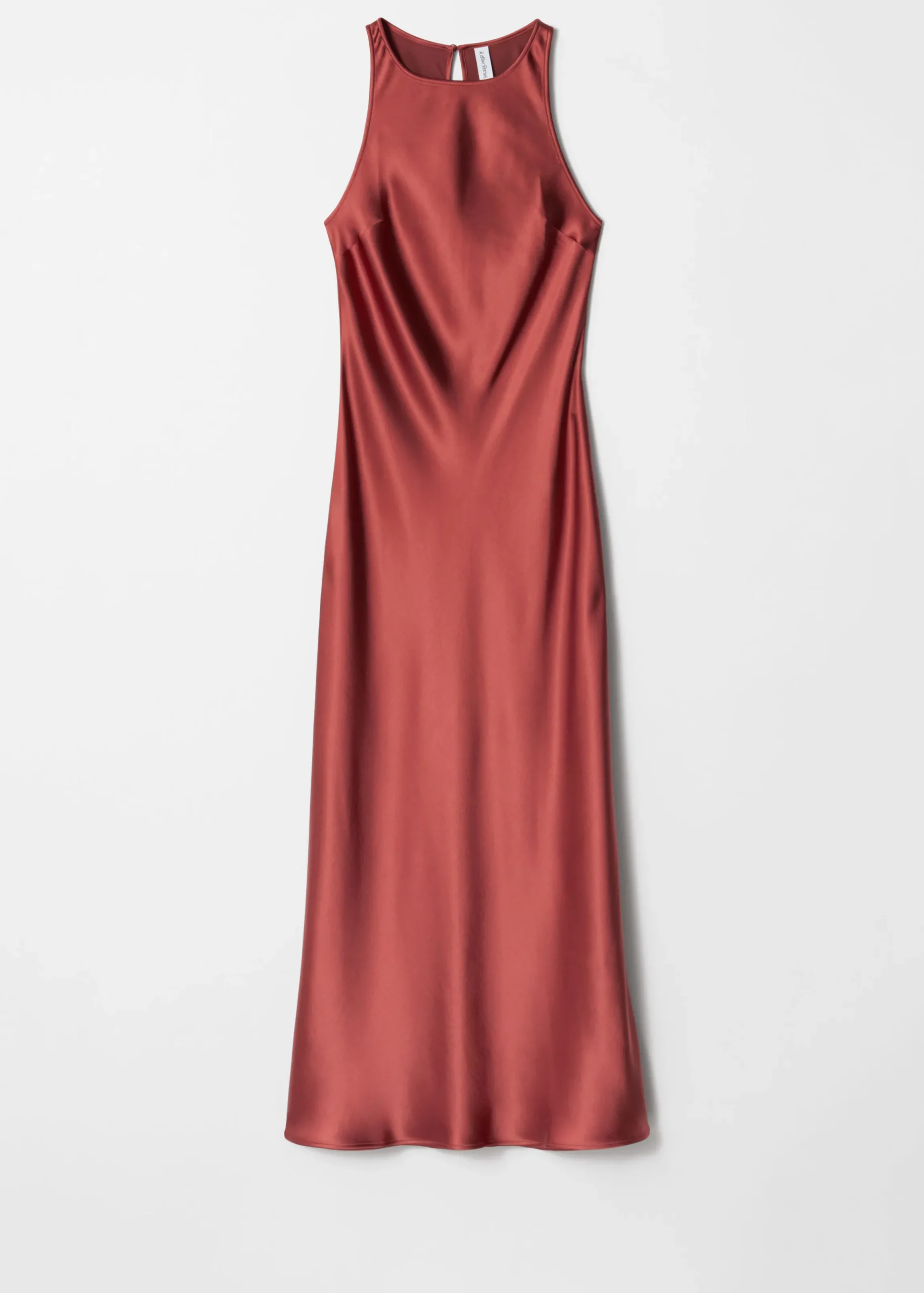 Ärmelloses Midikleid aus Satin