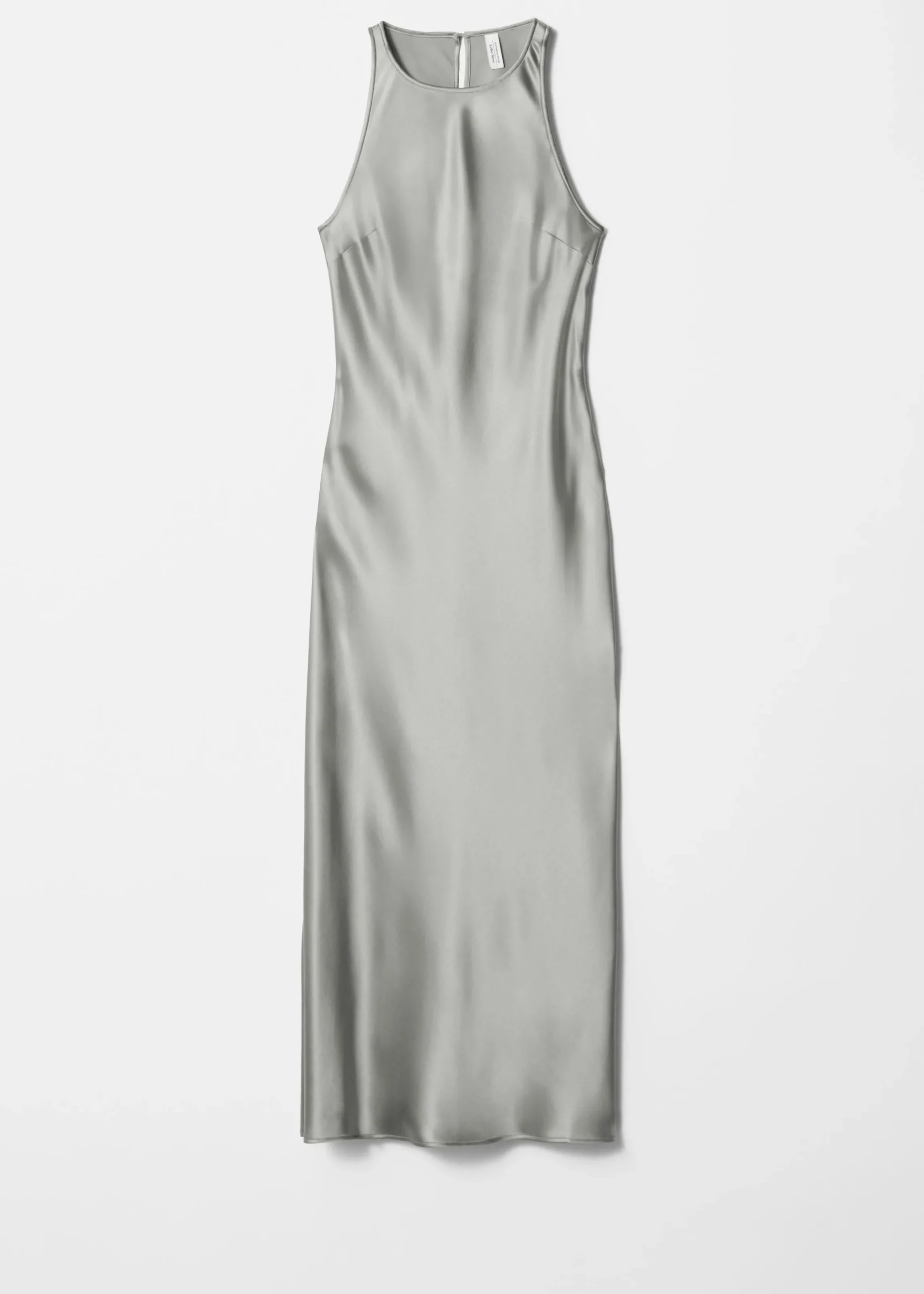 Ärmelloses Midikleid aus Satin