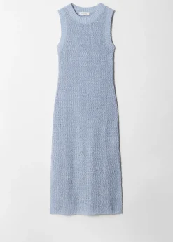 Ärmelloses Midikleid aus Seidenmischung