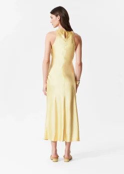 Ärmelloses Midikleid aus Satin