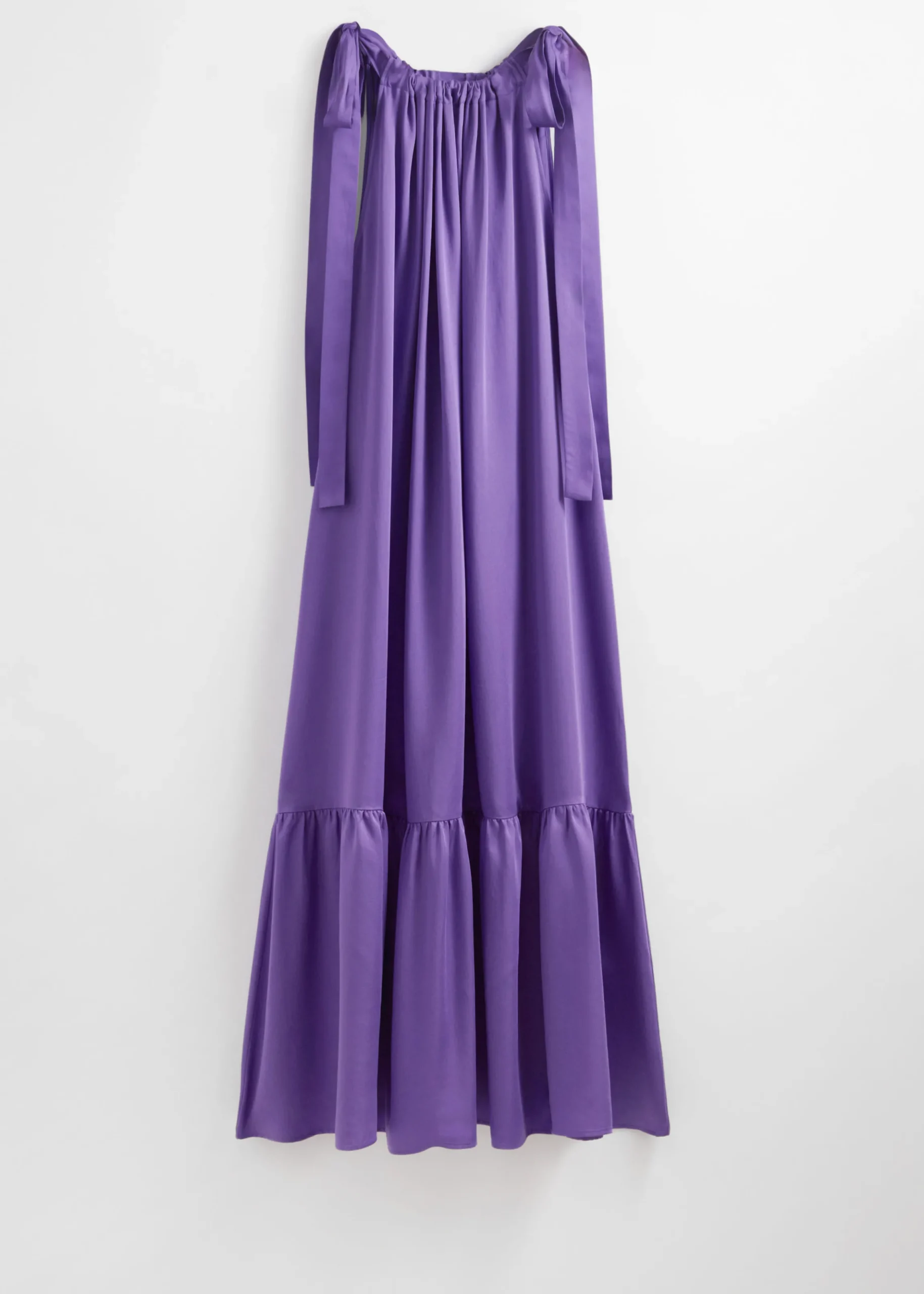 Ärmelloses Midikleid mit Raffungen