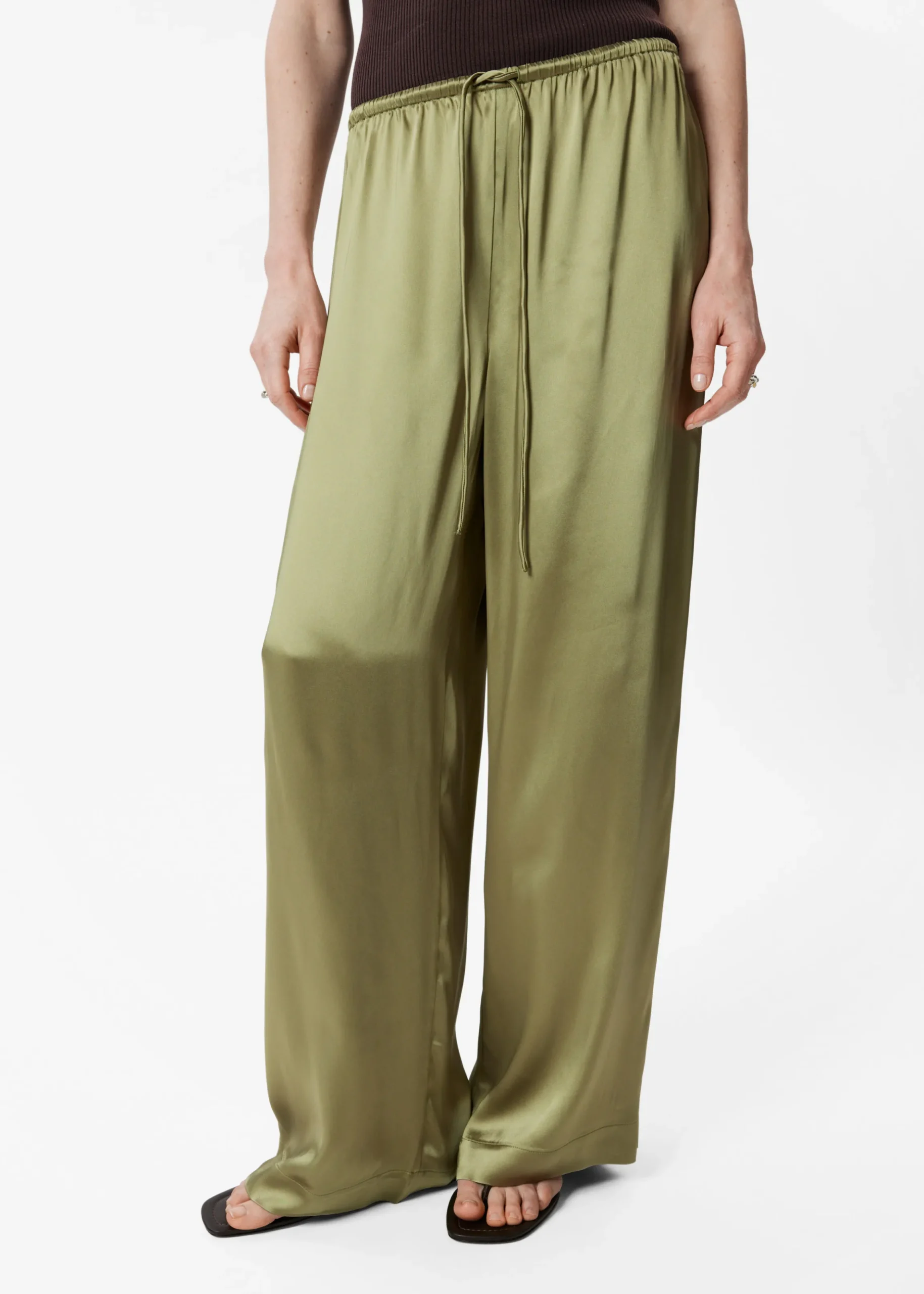 Satinhose mit Kordelzugbund