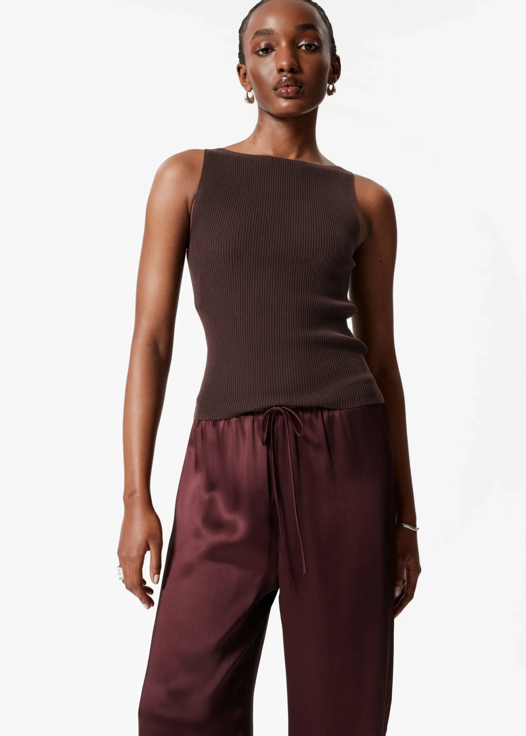 Satinhose mit Kordelzugbund
