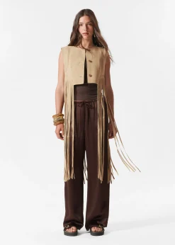 Satinhose mit Kordelzugbund