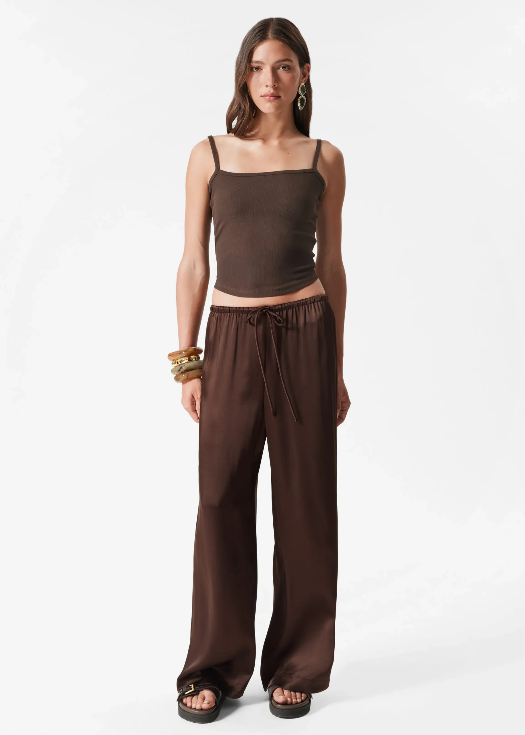 Satinhose mit Kordelzugbund