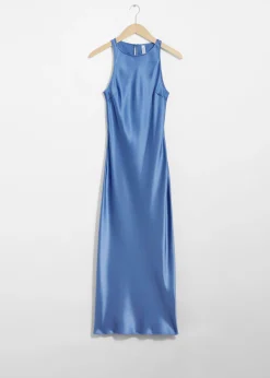 Schmales Midikleid aus Satin