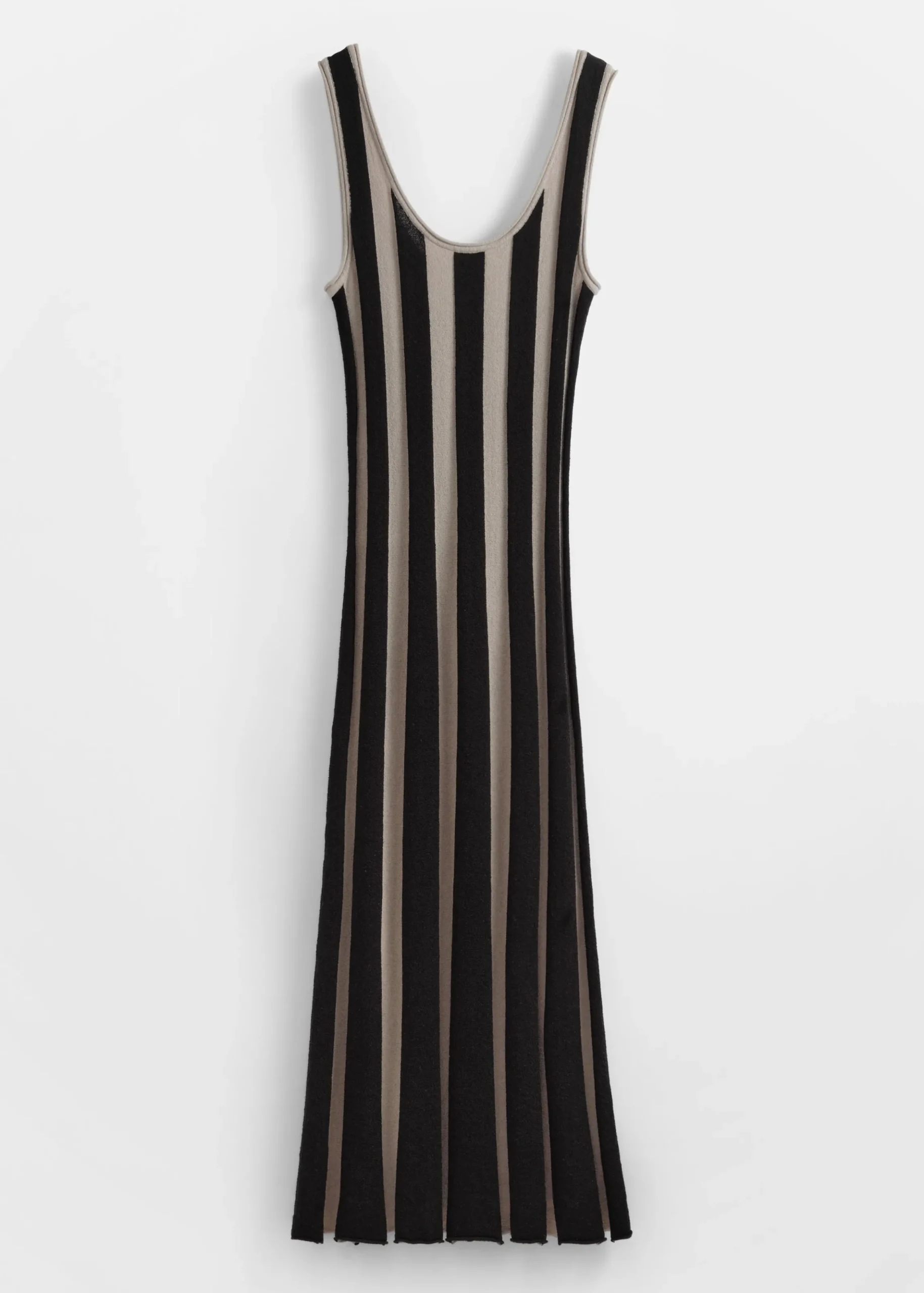 Schmales ärmelloses Midikleid
