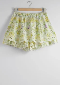 Shorts mit Wellenkante im Lagen-Look