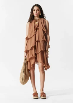 Sleeveless Frill Mini Dress
