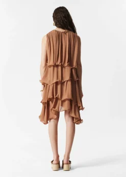 Sleeveless Frill Mini Dress