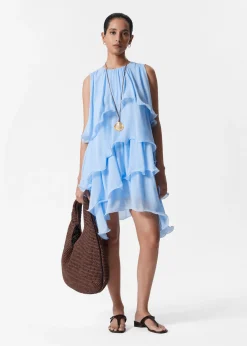 Sleeveless Frill Mini Dress