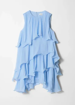 Sleeveless Frill Mini Dress