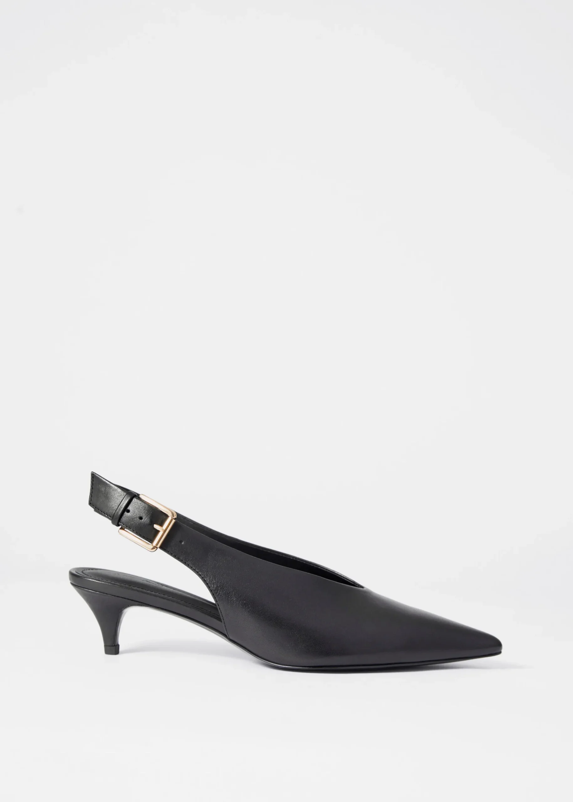 Slingback-Pumps aus Leder