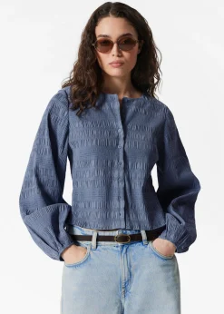 Smocked BalloonSleeve Top
