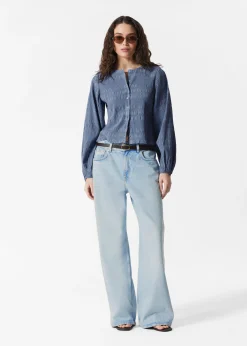 Smocked BalloonSleeve Top