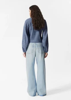 Smocked BalloonSleeve Top