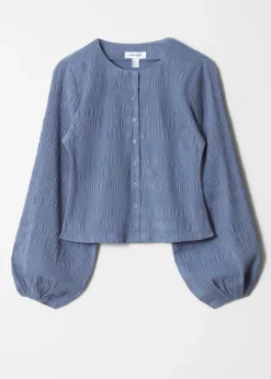 Smocked BalloonSleeve Top