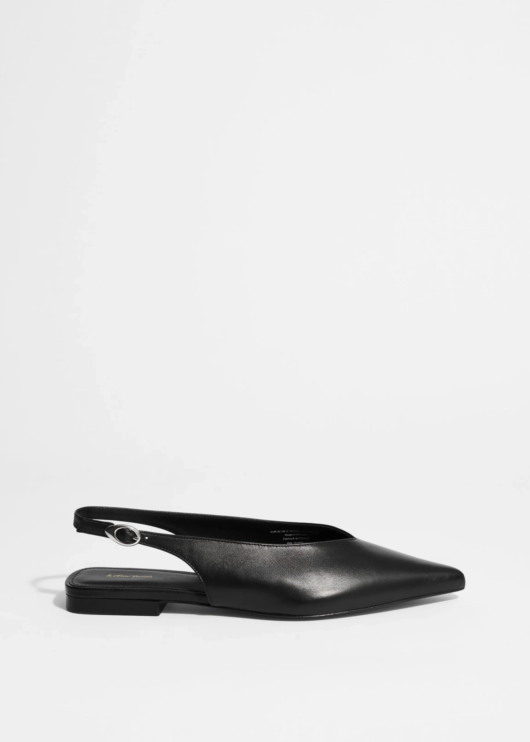 Spitz zulaufende Pumps mit Fersenriemen