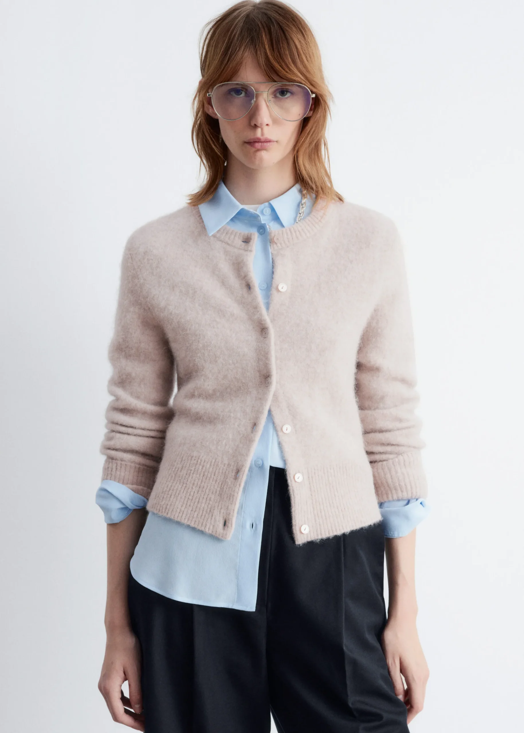 Strickjacke aus Alpaka-Mix