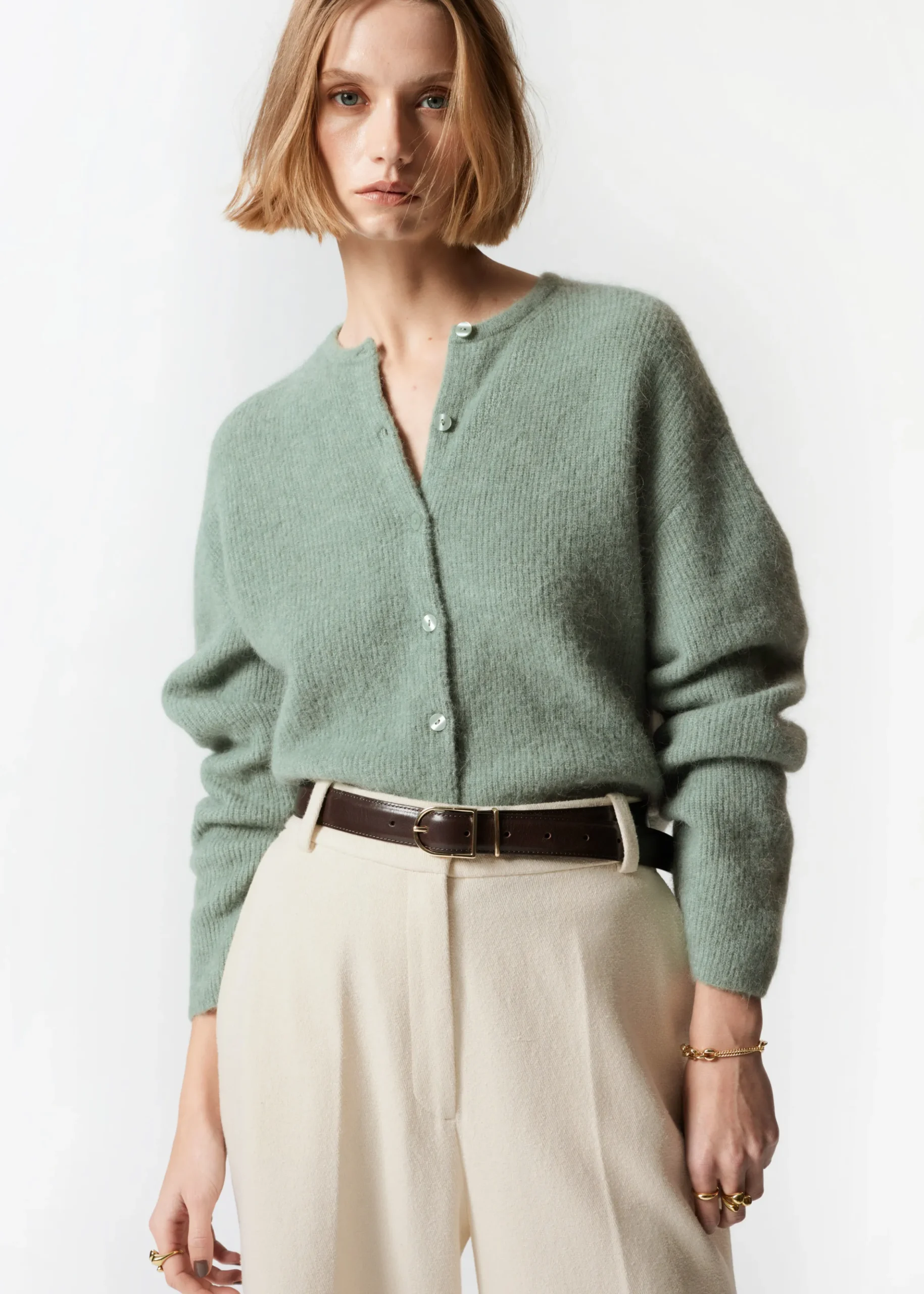 Strickjacke aus Alpaka-Mix