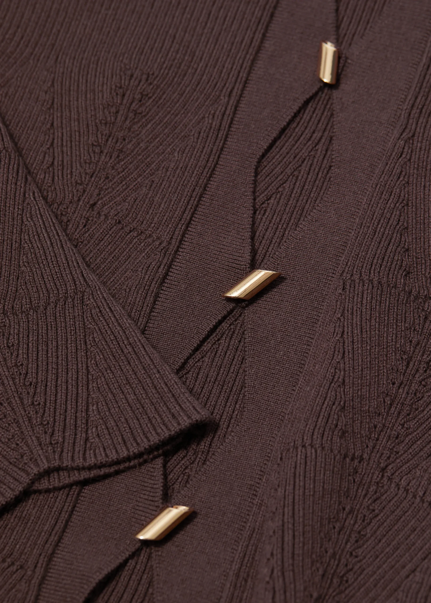 Strickjacke aus Merinowoll-Mix mit Wellenkante