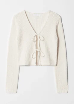 Strickjacke mit Bindedetail