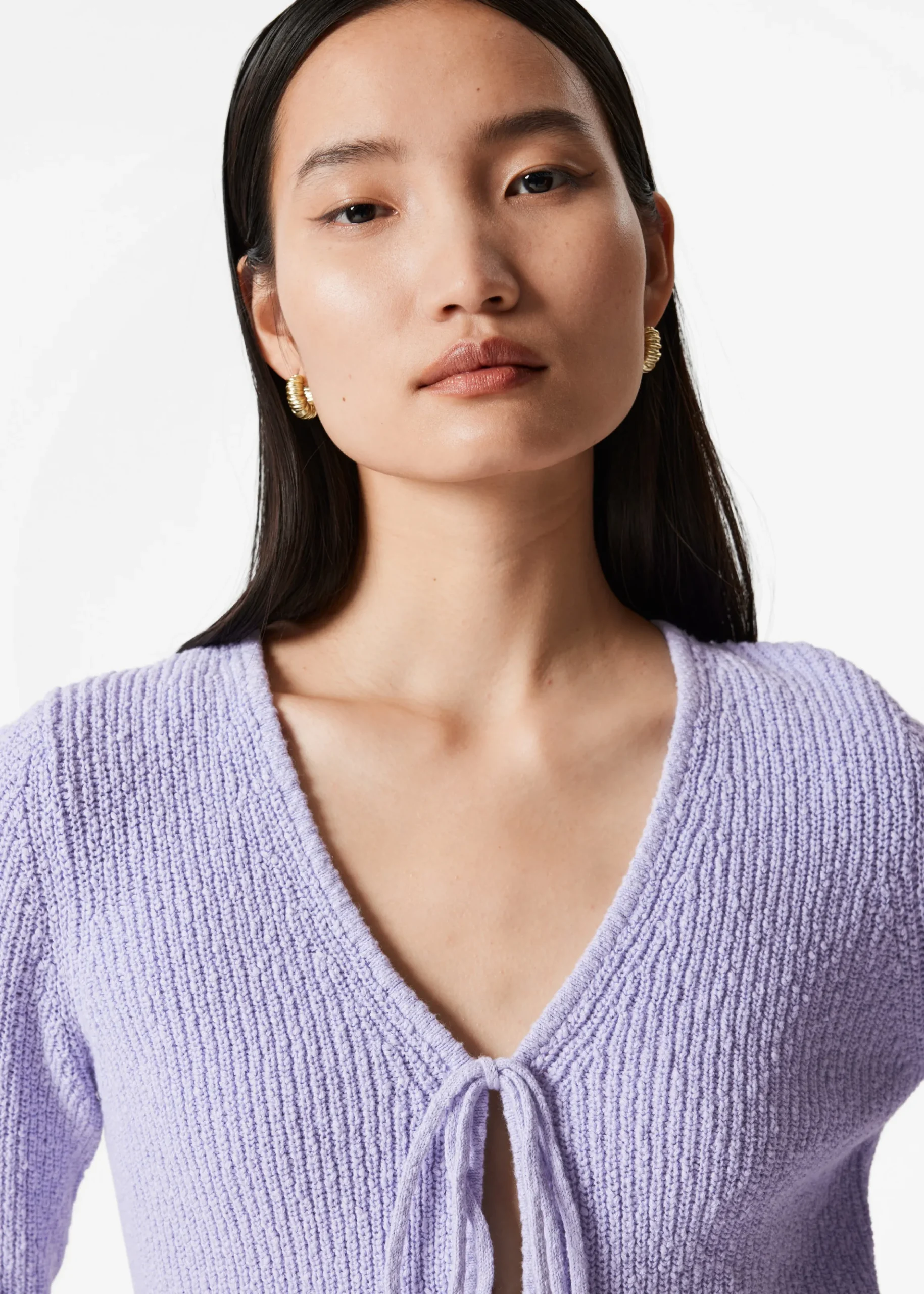 Strickjacke mit Bindedetail