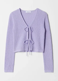 Strickjacke mit Bindedetail