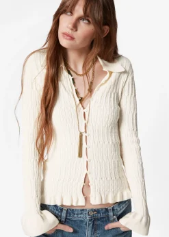 Strickjacke mit Kragen