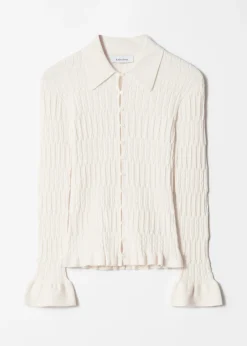 Strickjacke mit Kragen