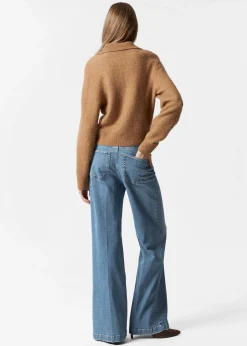 Strickjacke mit Kragen