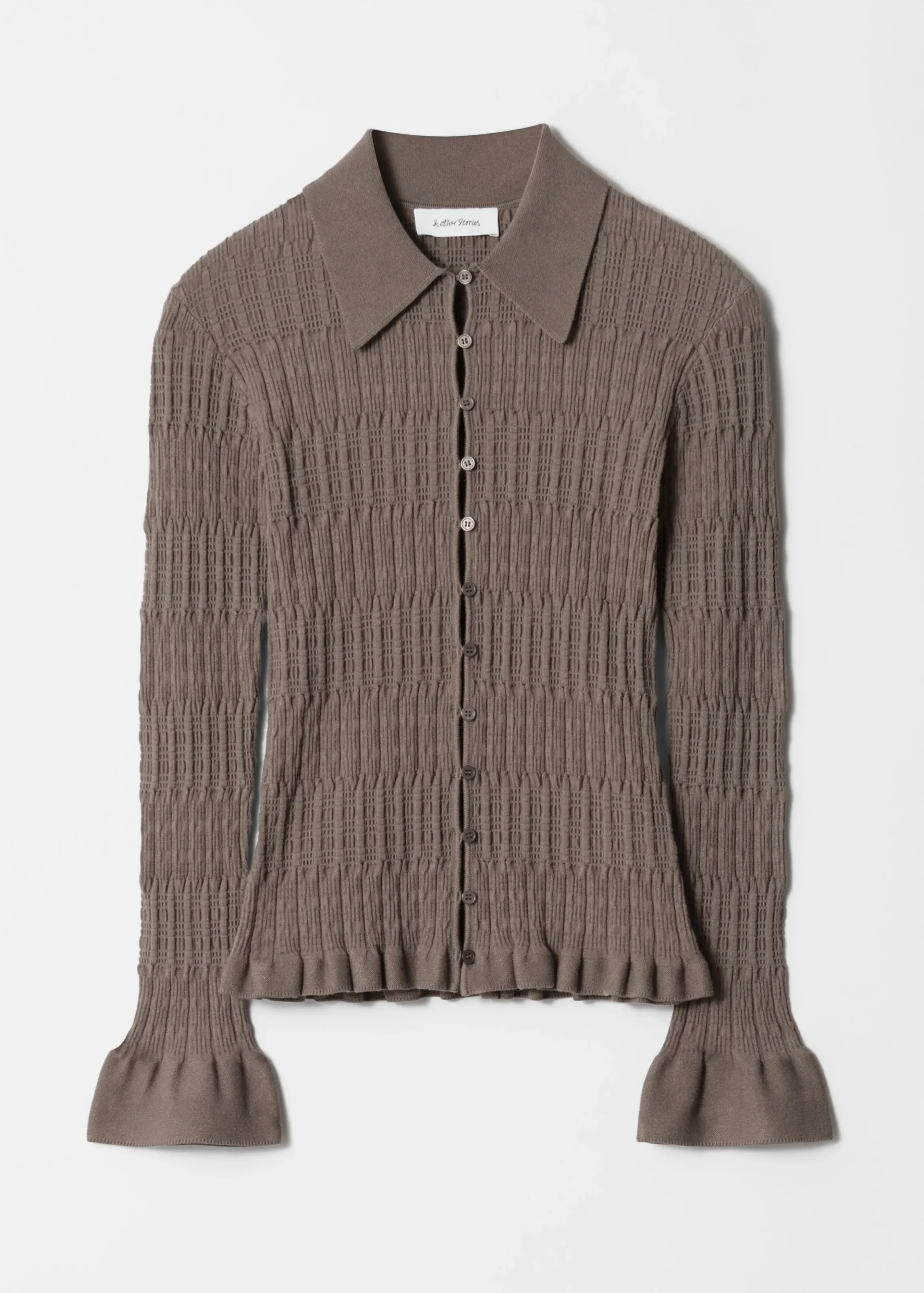 Strickjacke mit Kragen