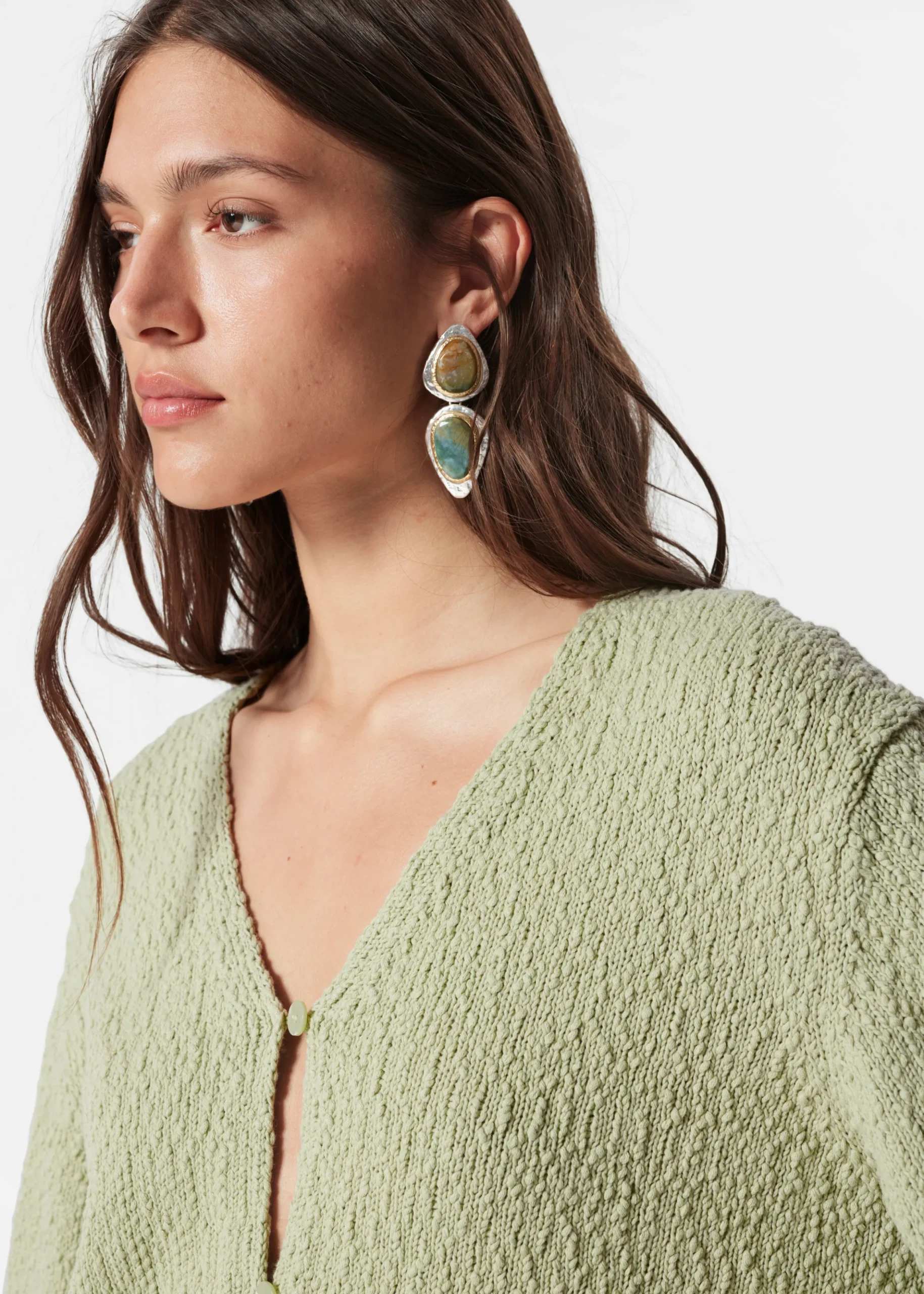 Strickjacke mit kurzen Ärmeln