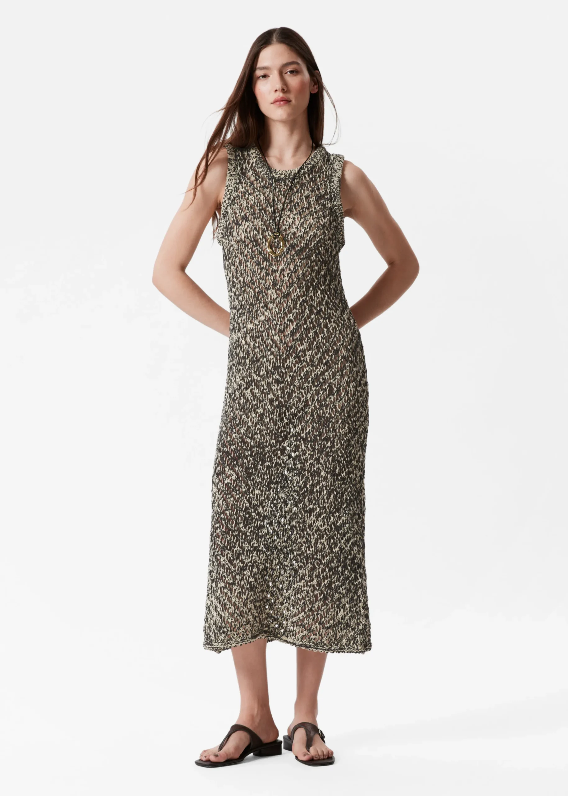 Strickkleid in Midi-Länge