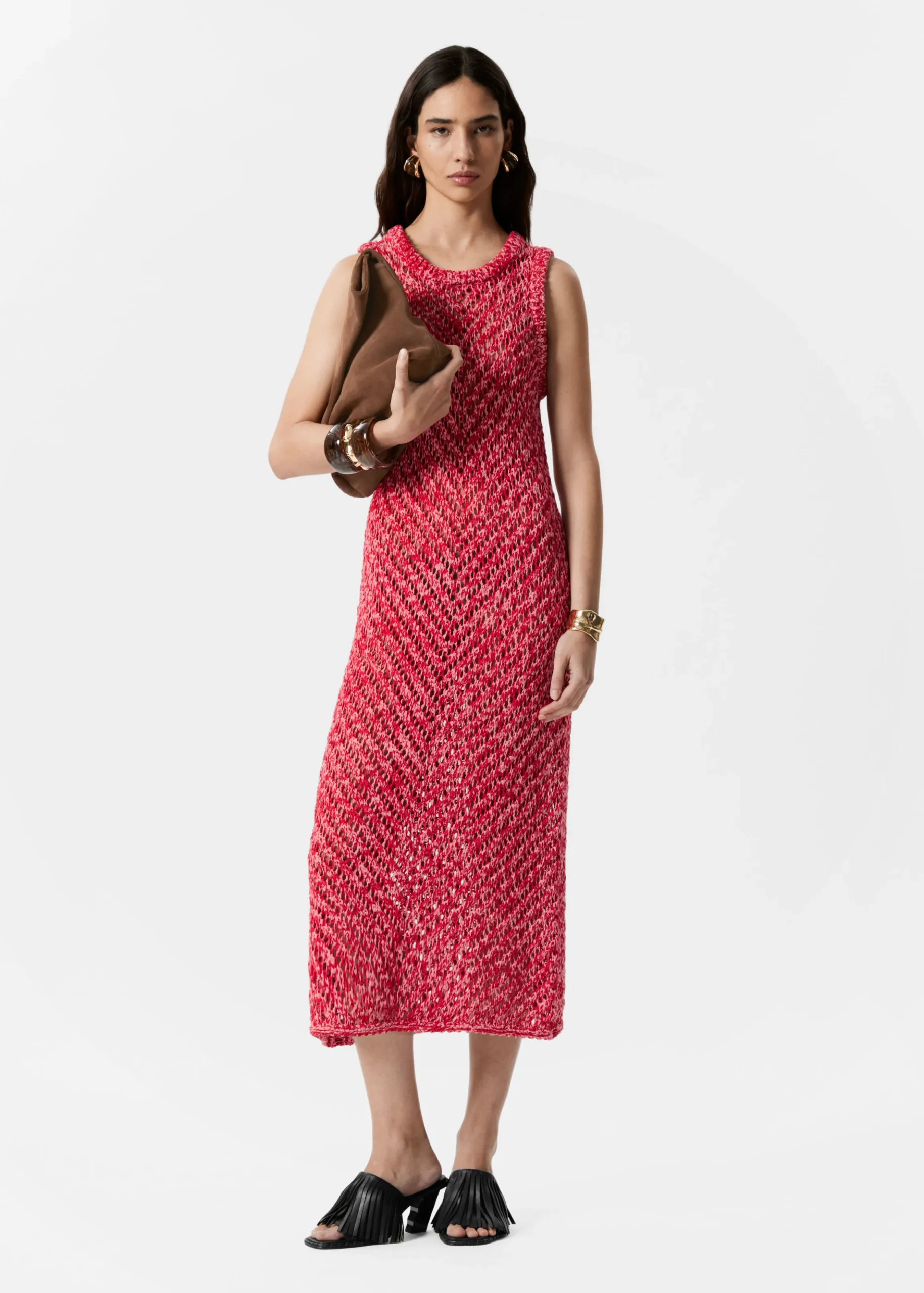 Strickkleid in Midi-Länge