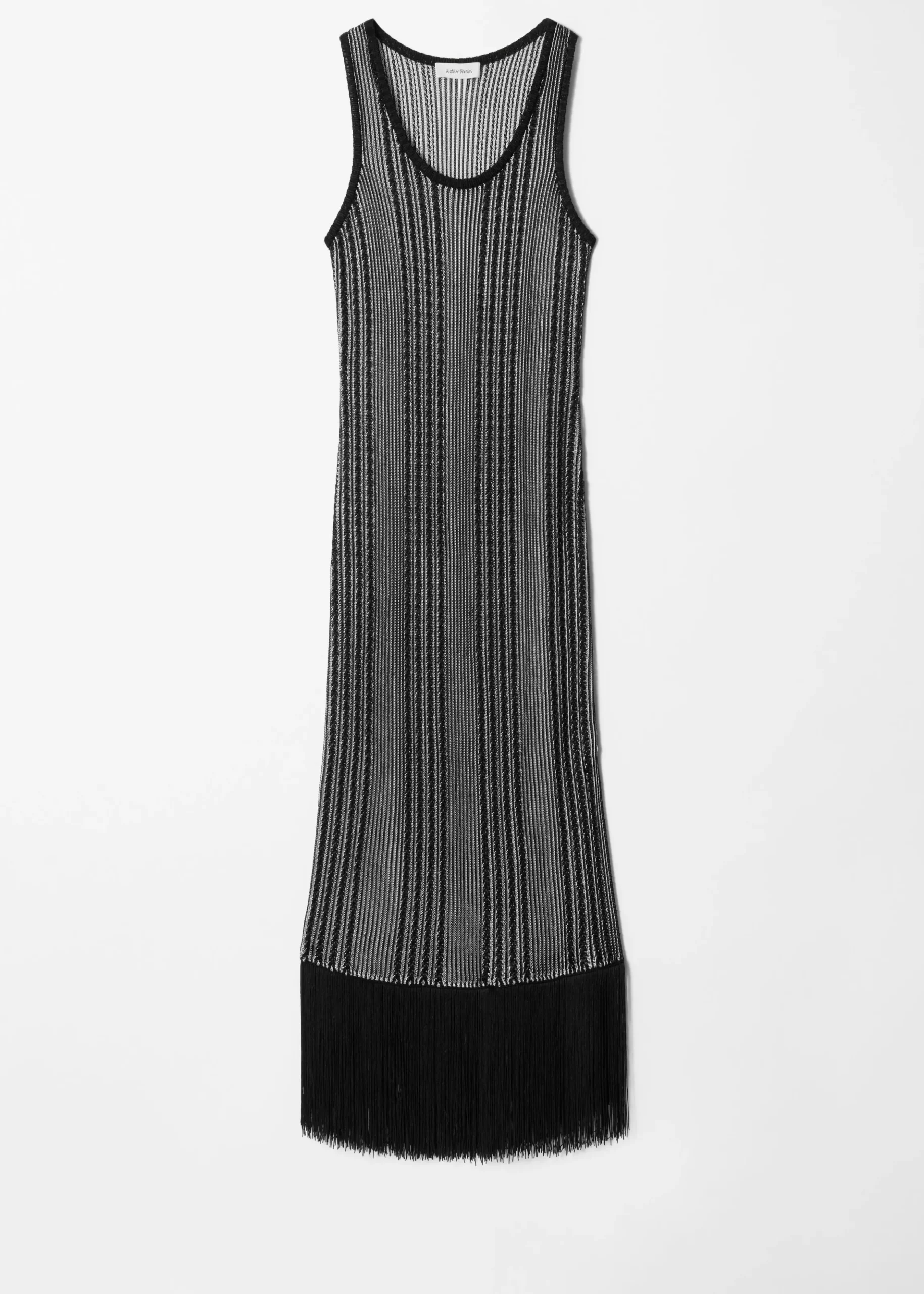 Strickkleid in Midilänge mit Fransen