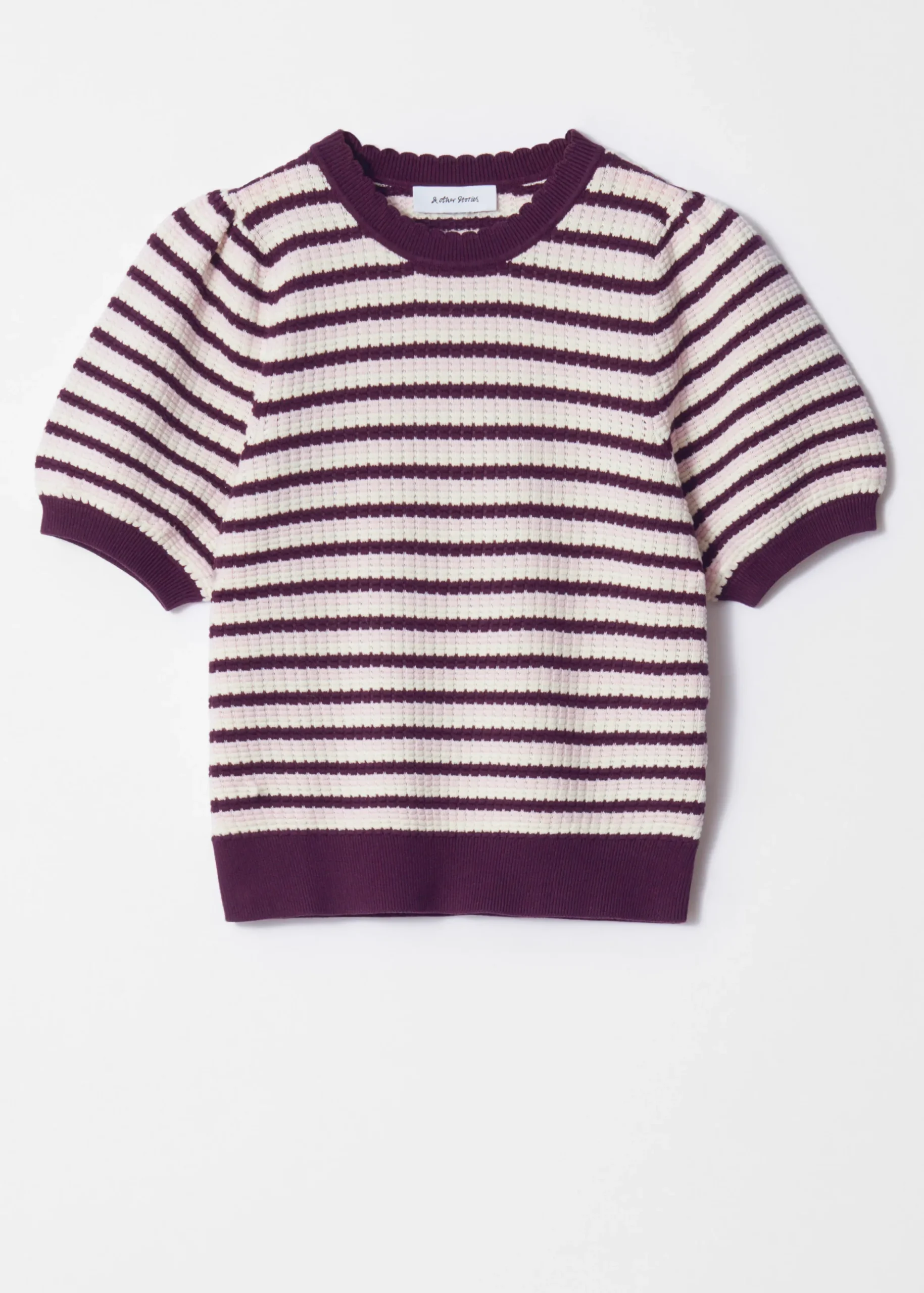 Strickoberteil mit Wellenkante