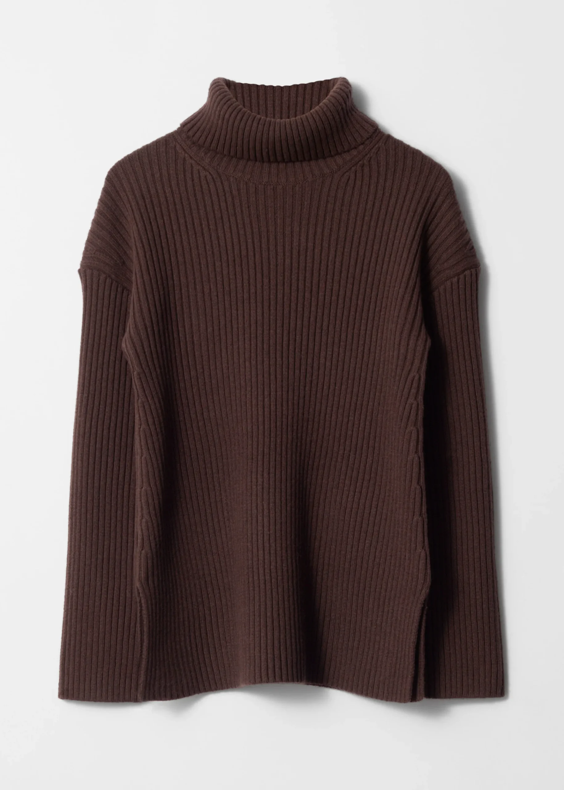Strickpullover aus Wolle mit Rollkragen