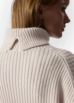 Strickpullover aus Wolle mit Rollkragen
