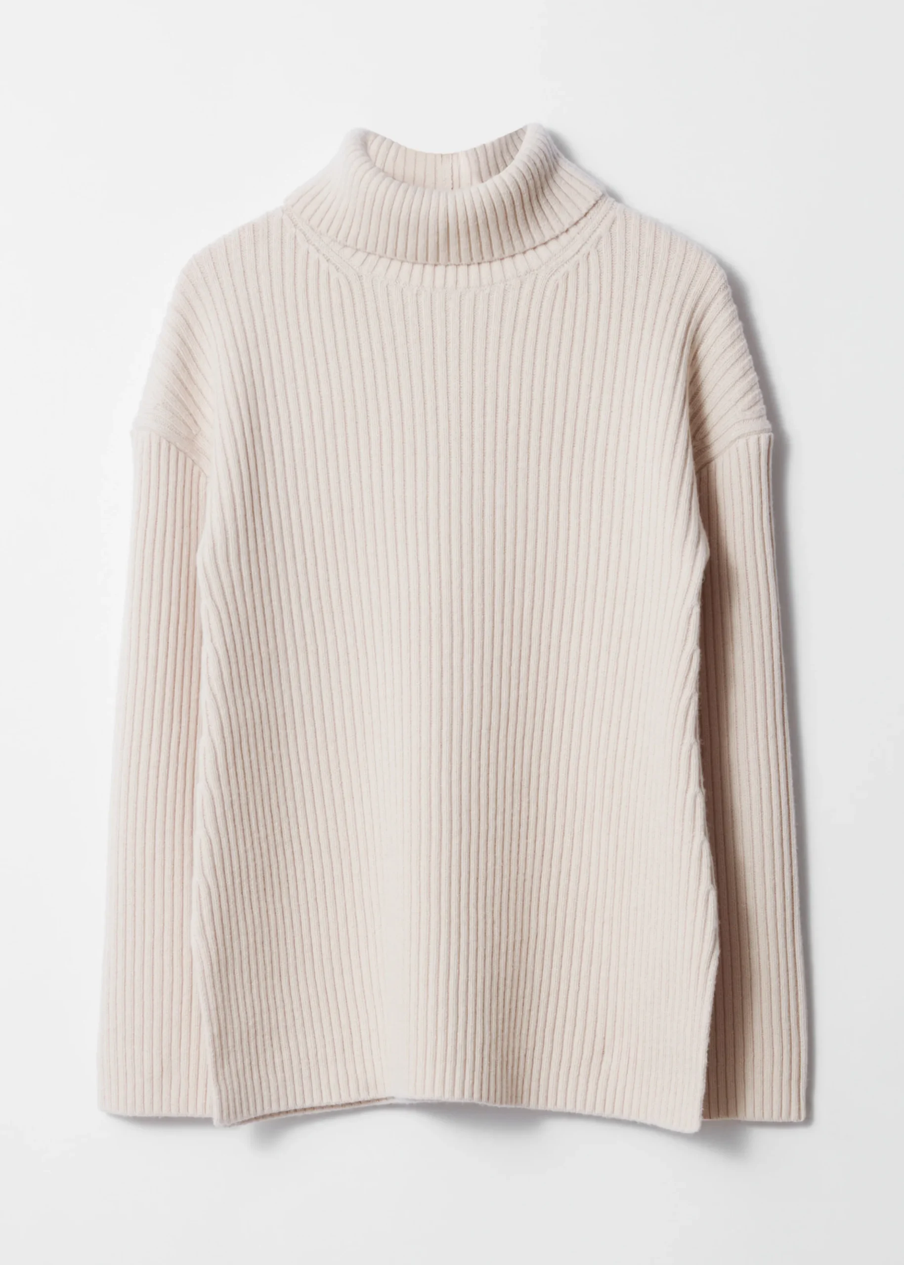 Strickpullover aus Wolle mit Rollkragen