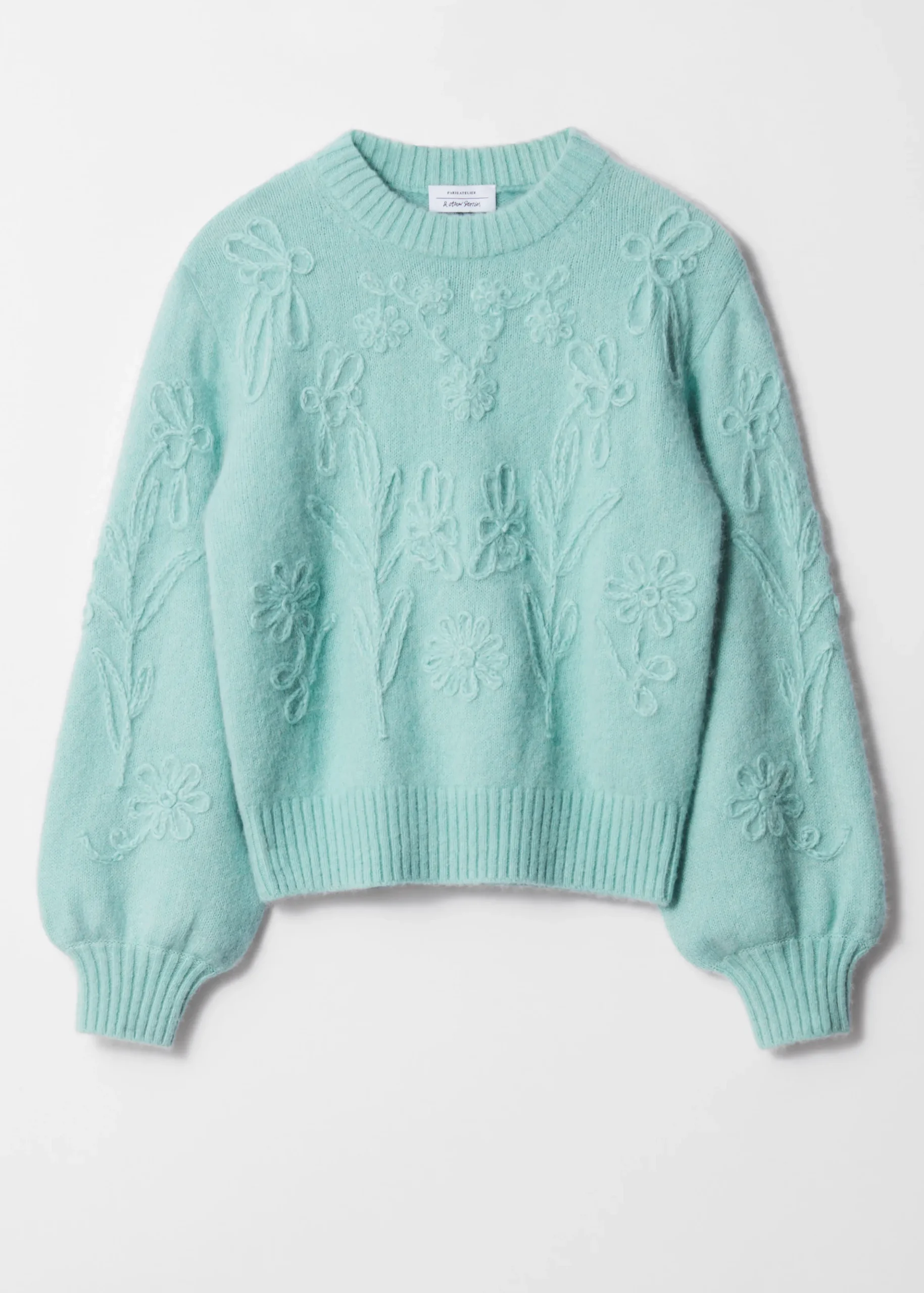 Strickpullover mit Blumenapplikation