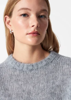 Strick-T-Shirt aus Mohair-Mix