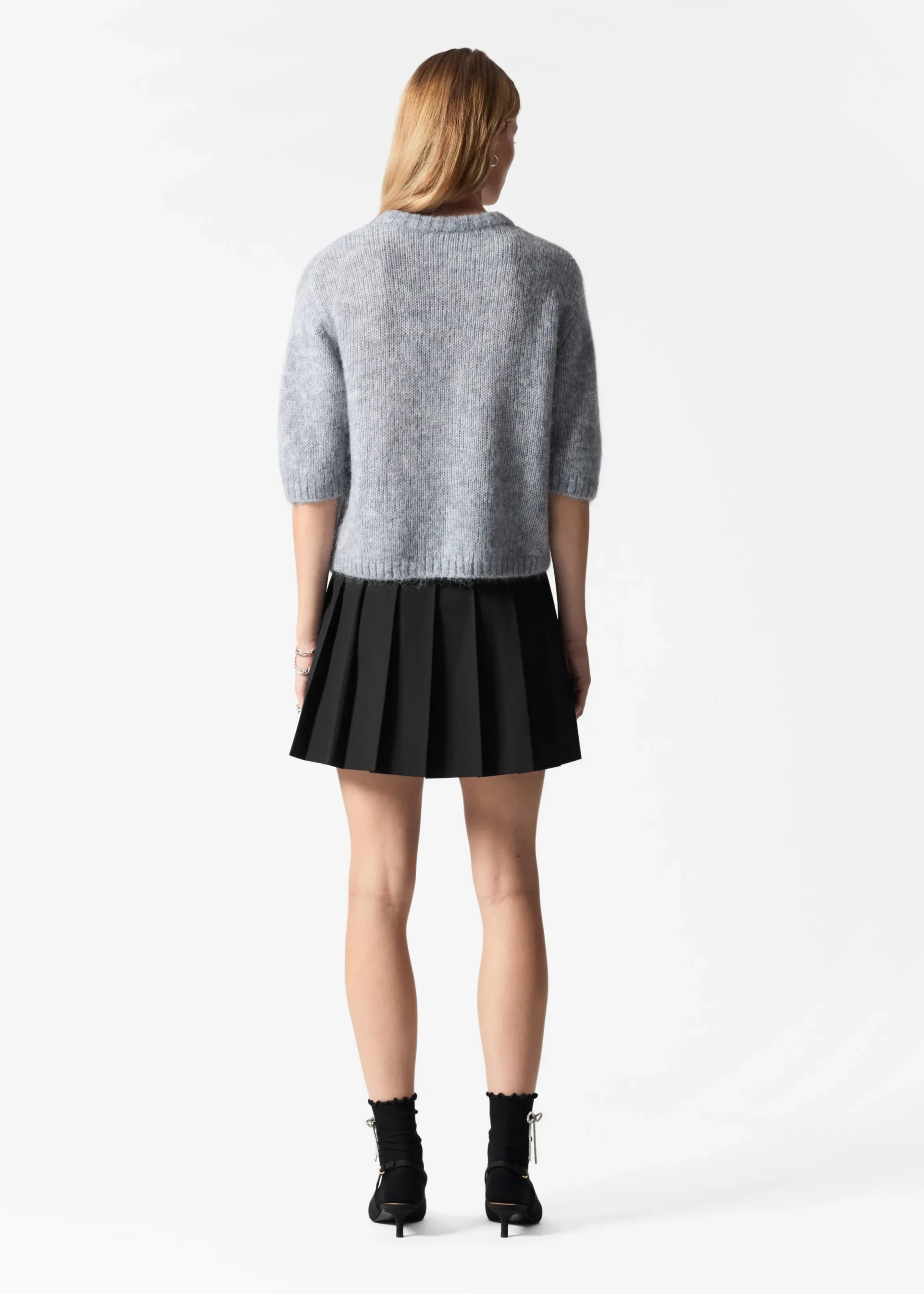 Strick-T-Shirt aus Mohair-Mix