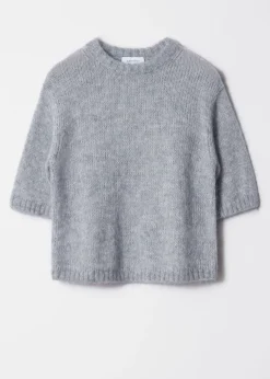 Strick-T-Shirt aus Mohair-Mix
