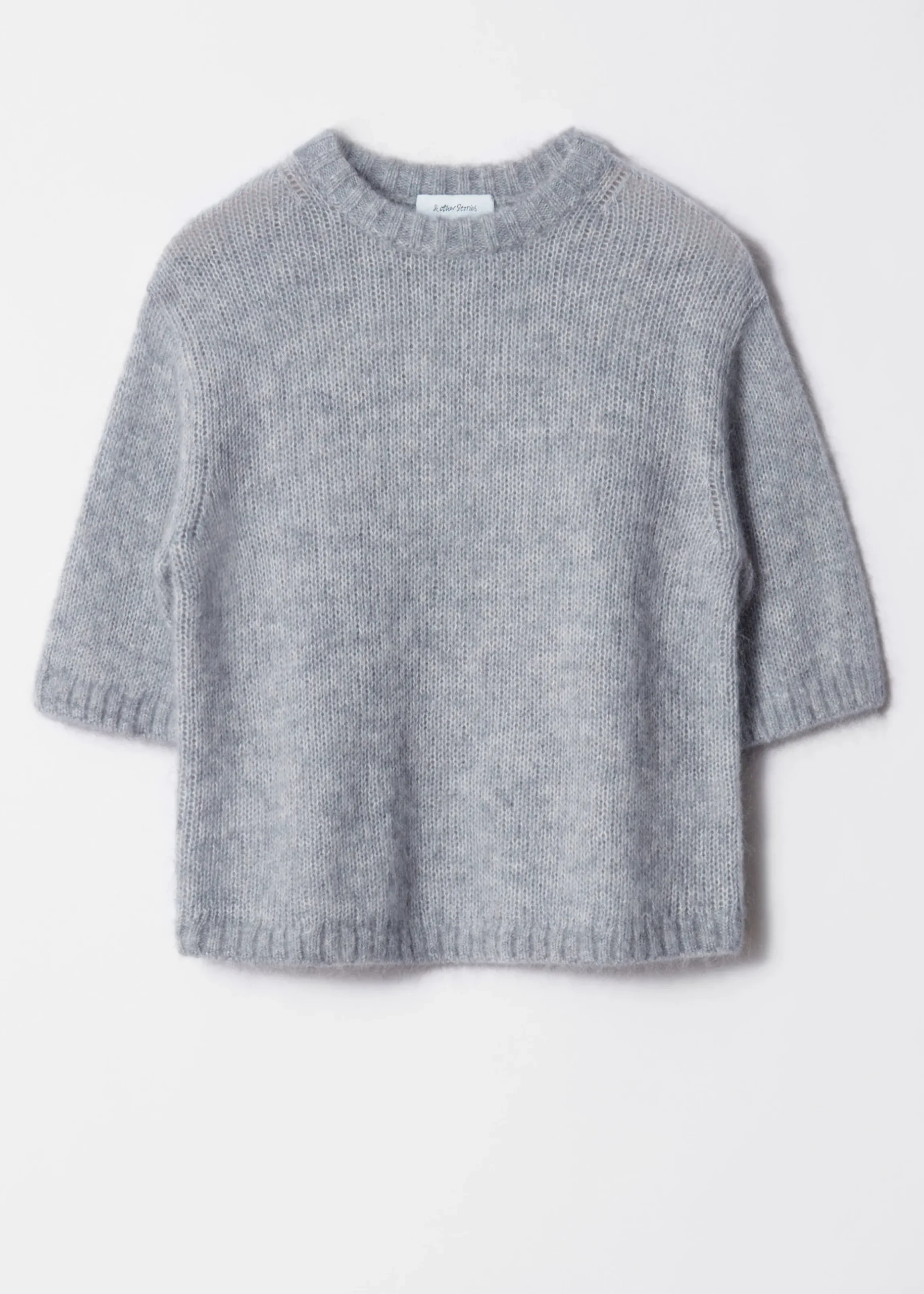 Strick-T-Shirt aus Mohair-Mix